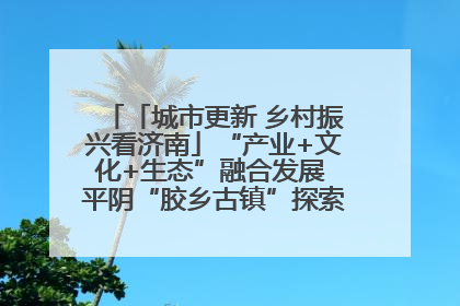 「城市更新 乡村振兴看济南」“产业+文化+生态”融合发展 平阴“胶乡古镇”探索振兴路径成效显著