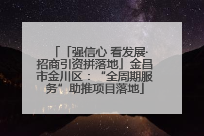 「强信心 看发展·招商引资拼落地」金昌市金川区：“全周期服务”助推项目落地