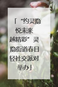 “约灵隐 悦未来 越精彩”灵隐街道春日轻社交派对举办