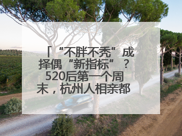 “不胖不秃”成择偶“新指标”？520后第一个周末，杭州人相亲都聊什么