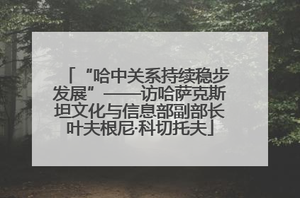 “哈中关系持续稳步发展”——访哈萨克斯坦文化与信息部副部长叶夫根尼·科切托夫