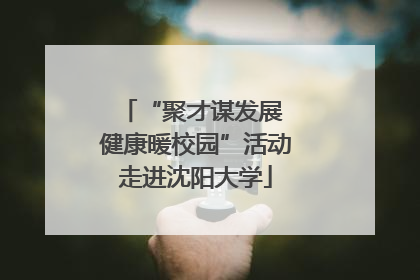 “聚才谋发展 健康暖校园”活动走进沈阳大学
