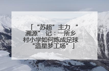 “苏超”主力 “溯源” 记：一所乡村小学如何炼成足球 “造星梦工场”