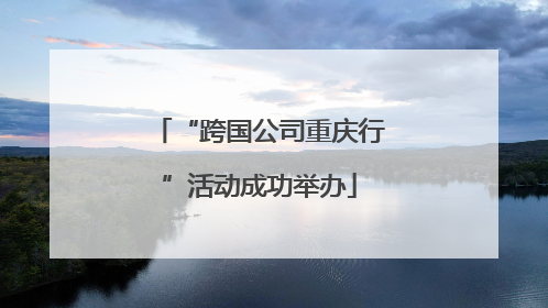 “跨国公司重庆行”活动成功举办