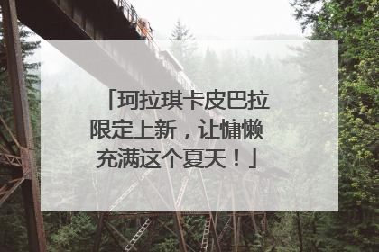 珂拉琪卡皮巴拉限定上新，让慵懒充满这个夏天！