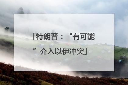 特朗普：“有可能”介入以伊冲突