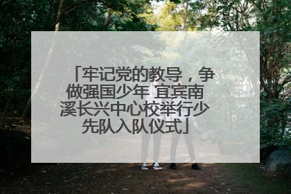 牢记党的教导，争做强国少年 宜宾南溪长兴中心校举行少先队入队仪式