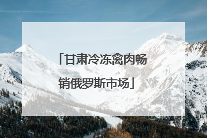甘肃冷冻禽肉畅销俄罗斯市场