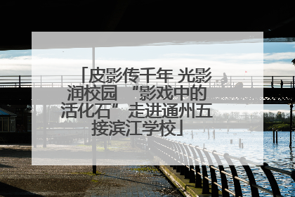 皮影传千年 光影润校园 “影戏中的活化石”走进通州五接滨江学校