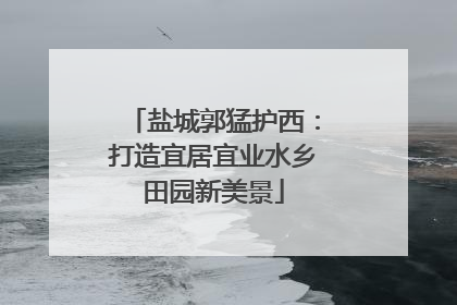 盐城郭猛护西：打造宜居宜业水乡田园新美景