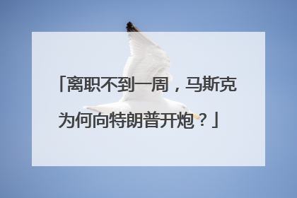 离职不到一周，马斯克为何向特朗普开炮？