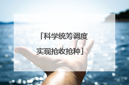 科学统筹调度实现抢收抢种