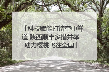 科技赋能打造空中鲜道 陕西顺丰多措并举助力樱桃飞往全国