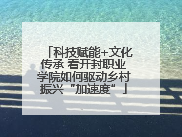 科技赋能+文化传承 看开封职业学院如何驱动乡村振兴“加速度”
