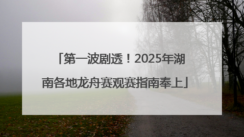 第一波剧透！2025年湖南各地龙舟赛观赛指南奉上