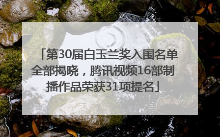 第30届白玉兰奖入围名单全部揭晓，腾讯视频16部制播作品荣获31项提名