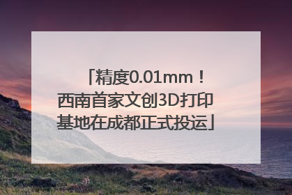 精度0.01mm！西南首家文创3D打印基地在成都正式投运