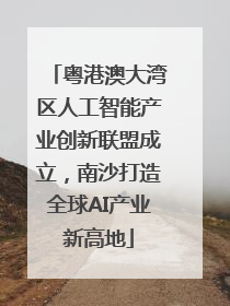 粤港澳大湾区人工智能产业创新联盟成立，南沙打造全球AI产业新高地