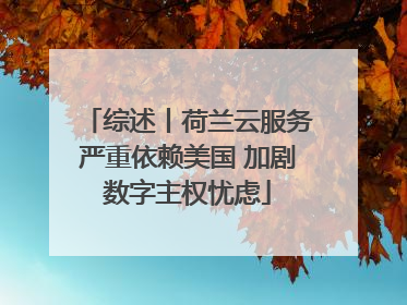 综述丨荷兰云服务严重依赖美国 加剧数字主权忧虑