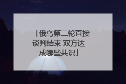 俄乌第二轮直接谈判结束 双方达成哪些共识