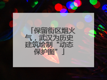保留街区烟火气，武汉为历史建筑绘制“动态保护图”