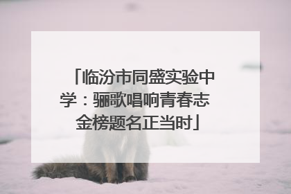 临汾市同盛实验中学：骊歌唱响青春志 金榜题名正当时
