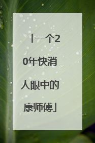一个20年快消人眼中的康师傅