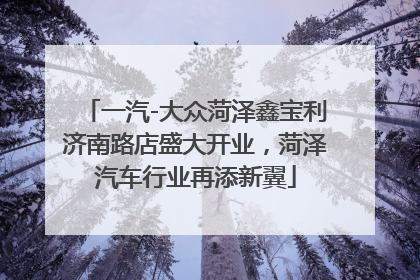 一汽-大众菏泽鑫宝利济南路店盛大开业，菏泽汽车行业再添新翼