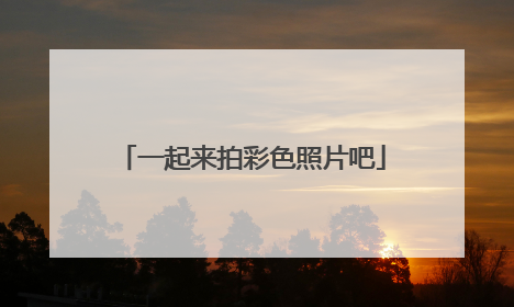 一起来拍彩色照片吧