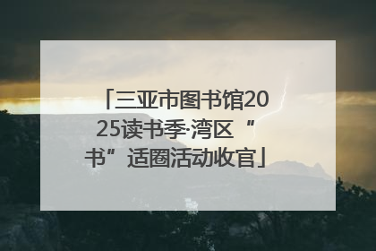 三亚市图书馆2025读书季·湾区“书”适圈活动收官