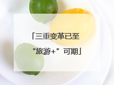三重变革已至 “旅游+”可期