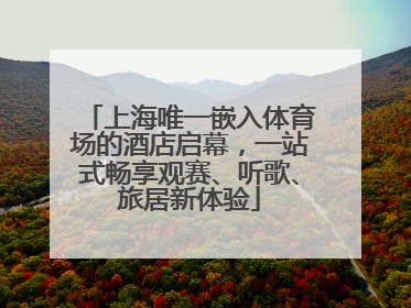 上海唯一嵌入体育场的酒店启幕，一站式畅享观赛、听歌、旅居新体验