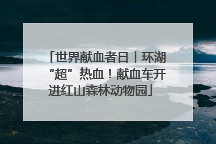 世界献血者日丨环湖“超”热血！献血车开进红山森林动物园