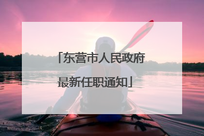 东营市人民政府最新任职通知