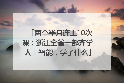 两个半月连上10次课：浙江全省干部齐学人工智能，学了什么