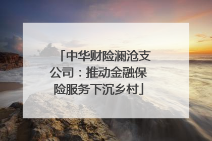 中华财险澜沧支公司：推动金融保险服务下沉乡村