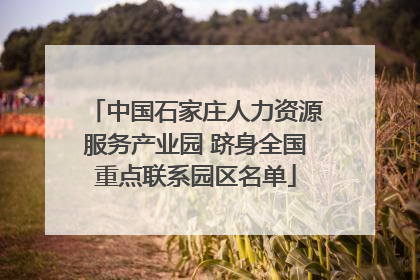 中国石家庄人力资源服务产业园 跻身全国重点联系园区名单