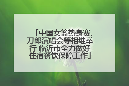 中国女篮热身赛、刀郎演唱会等相继举行 临沂市全力做好住宿餐饮保障工作