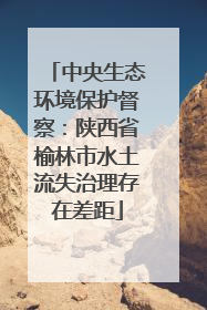 中央生态环境保护督察：陕西省榆林市水土流失治理存在差距