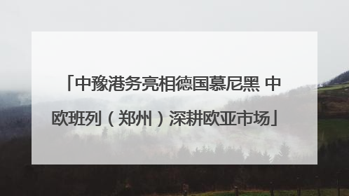中豫港务亮相德国慕尼黑 中欧班列（郑州）深耕欧亚市场