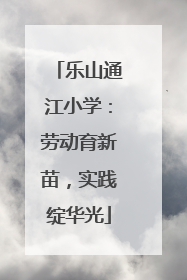 乐山通江小学：劳动育新苗，实践绽华光
