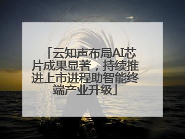 云知声布局AI芯片成果显著，持续推进上市进程助智能终端产业升级
