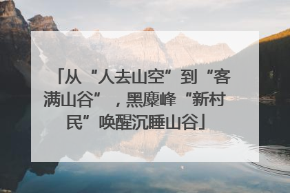从“人去山空”到“客满山谷”，黑麋峰“新村民”唤醒沉睡山谷