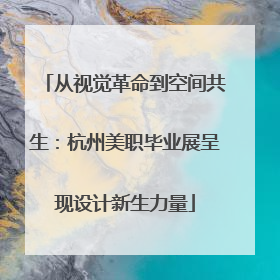 从视觉革命到空间共生：杭州美职毕业展呈现设计新生力量