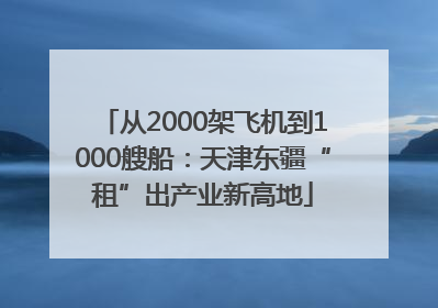 从2000架飞机到1000艘船：天津东疆“租”出产业新高地