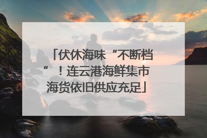 伏休海味“不断档”！连云港海鲜集市海货依旧供应充足