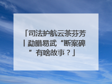 司法护航云茶芬芳丨勐腊易武“断案碑”有啥故事？