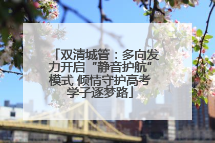 双清城管：多向发力开启“静音护航”模式 倾情守护高考学子逐梦路