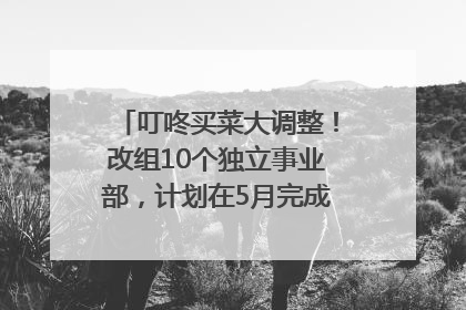叮咚买菜大调整！改组10个独立事业部，计划在5月完成App端全面改版