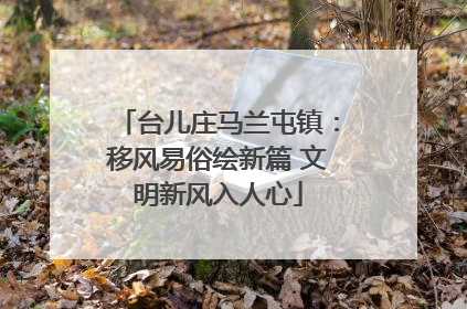 台儿庄马兰屯镇：移风易俗绘新篇 文明新风入人心